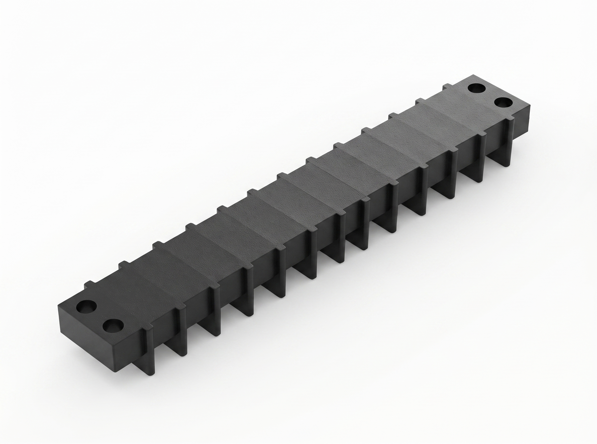12 Way Connector Strip (Choc Block) - Black, 3A to 60A