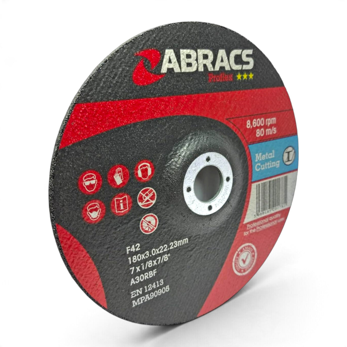 180mm x 3mm Metal Cutting Disc (7") — Abracs Depressed Centre