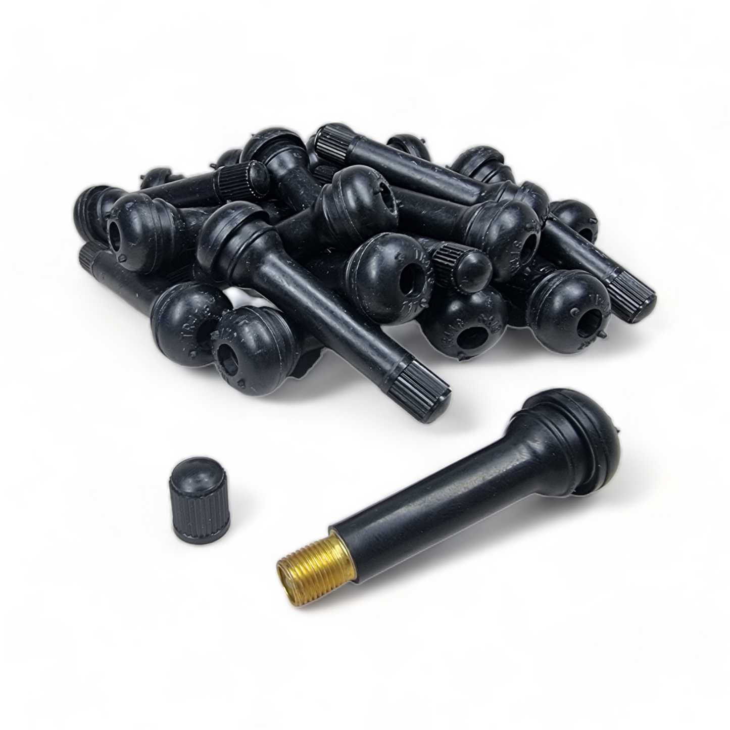 Tubeless Tyre Valves TR414 & TR418 – Snap-In Rubber Replacement Valves (48mm / 61mm)