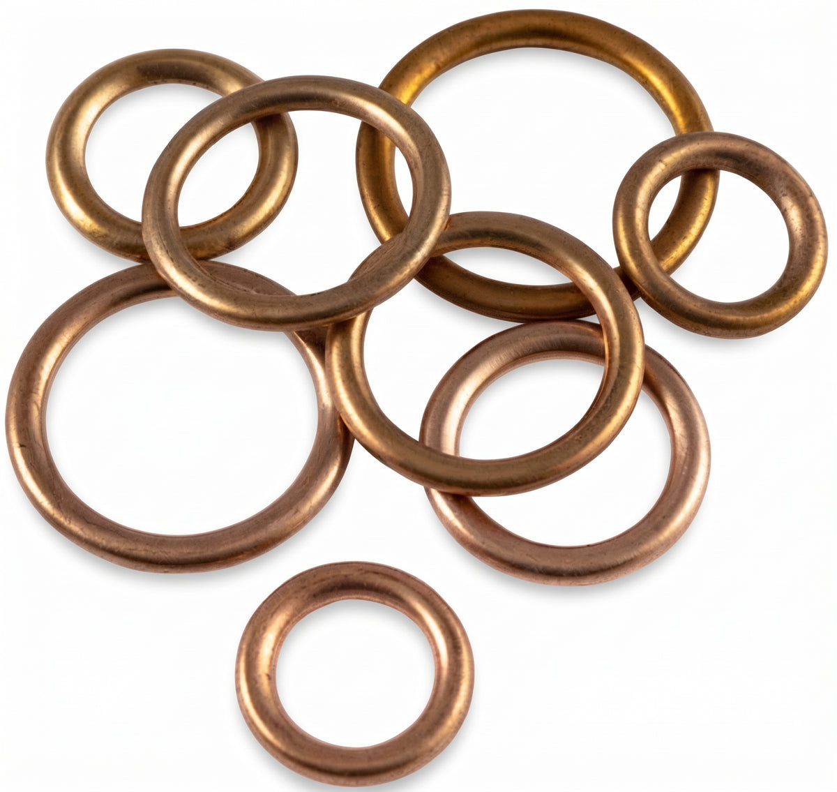 250pc Assorted Copper Washers Box - Metric M6 to M26