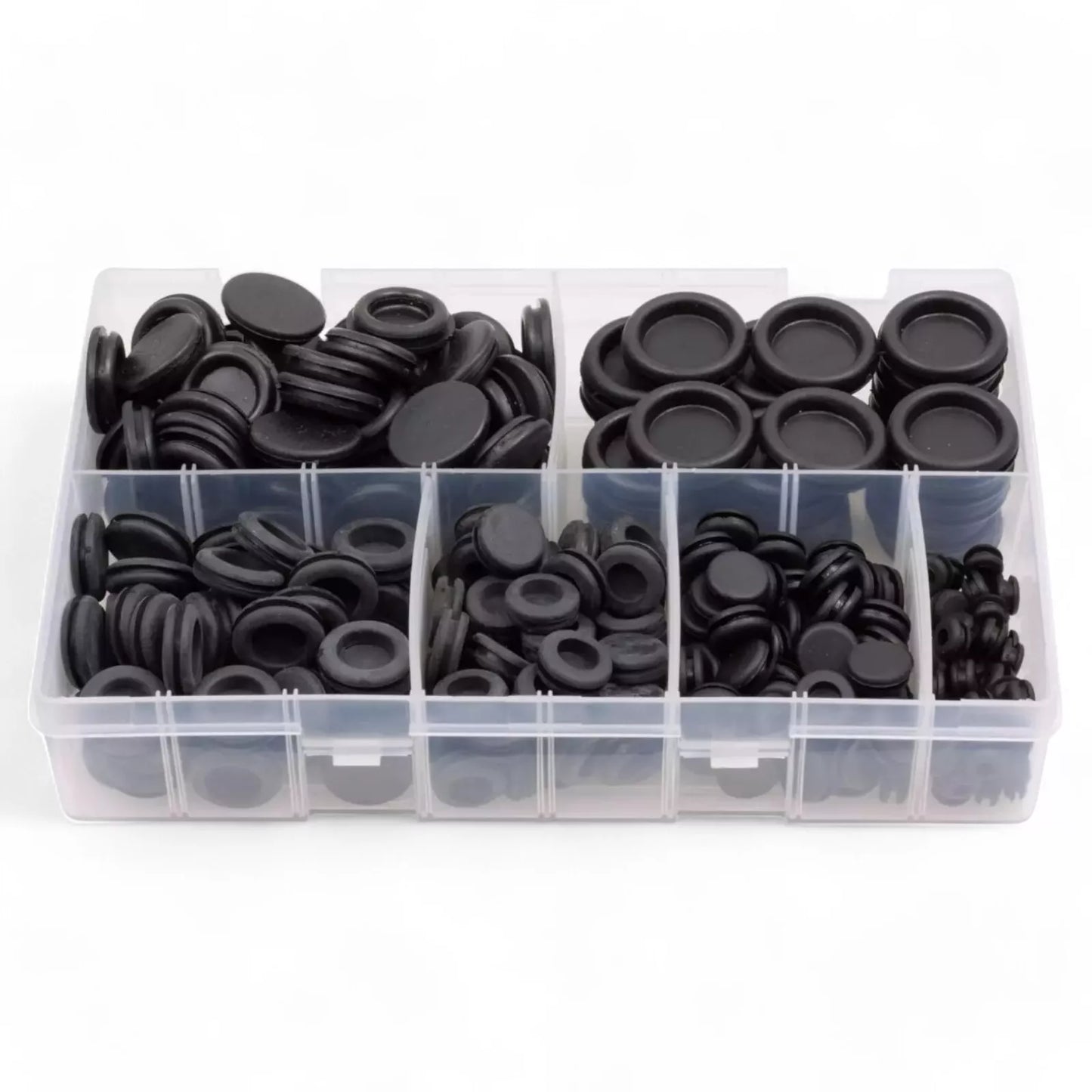 Cable Blanking Rubber Grommets Assorted Box – Closed Blind Plugs 6mm–25mm | 280x Blanking Grommets