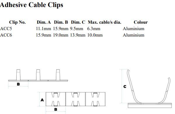 Aluminium Cable Clips Self Adhesive – Conduit & Cable Sleeving Clips 6mm & 10mm | Aluminium Cable Clips
