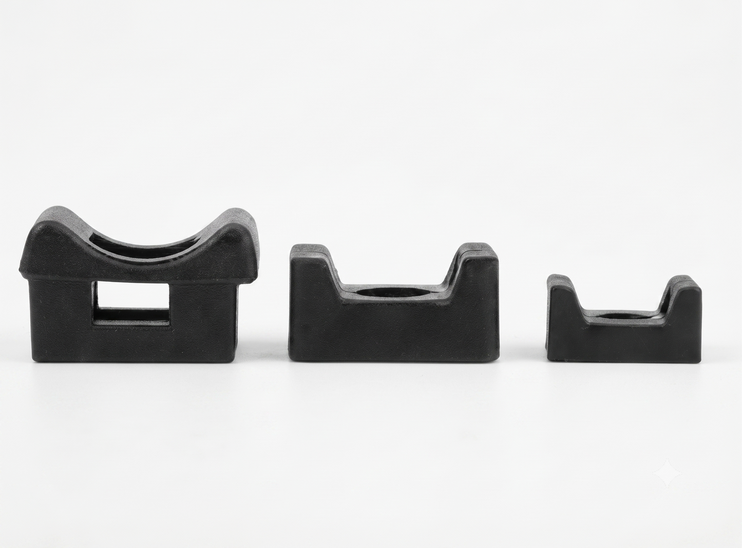 Cable Tie Saddle Mounts – Screw-Fix Cradle Bases, Black & White