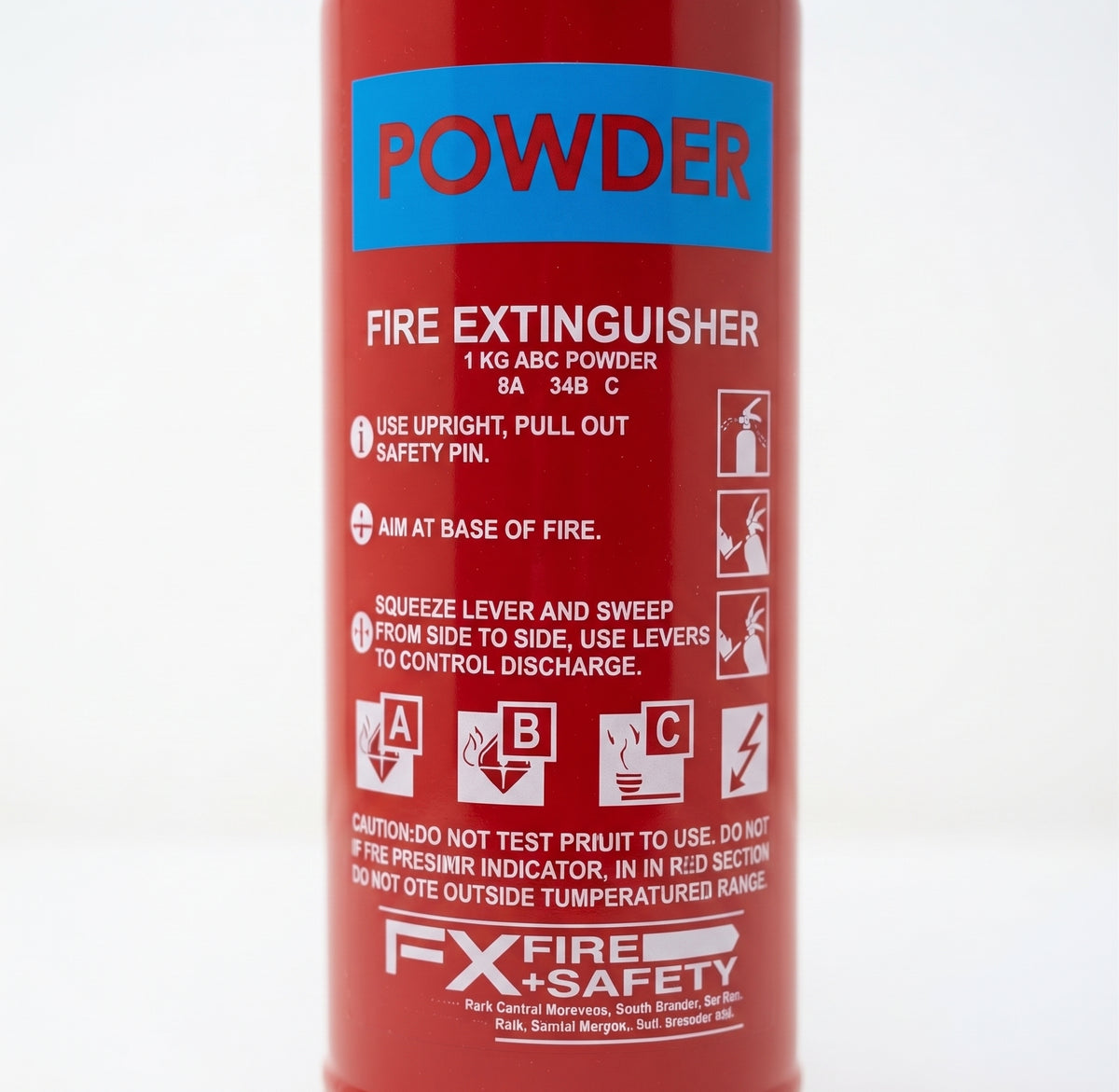 1kg ABC Dry Powder Fire Extinguisher With Gauge, Bracket & 1m Fire Blanket – BSI Kitemarked Home, Car, Kitchen & Office Fire Safety Kit