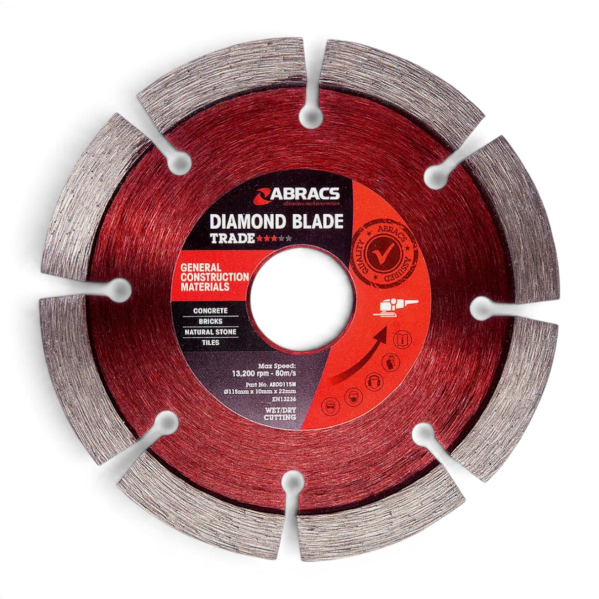 115mm Diamond Blade (4.5") - Abracs Trade, Concrete & Brick