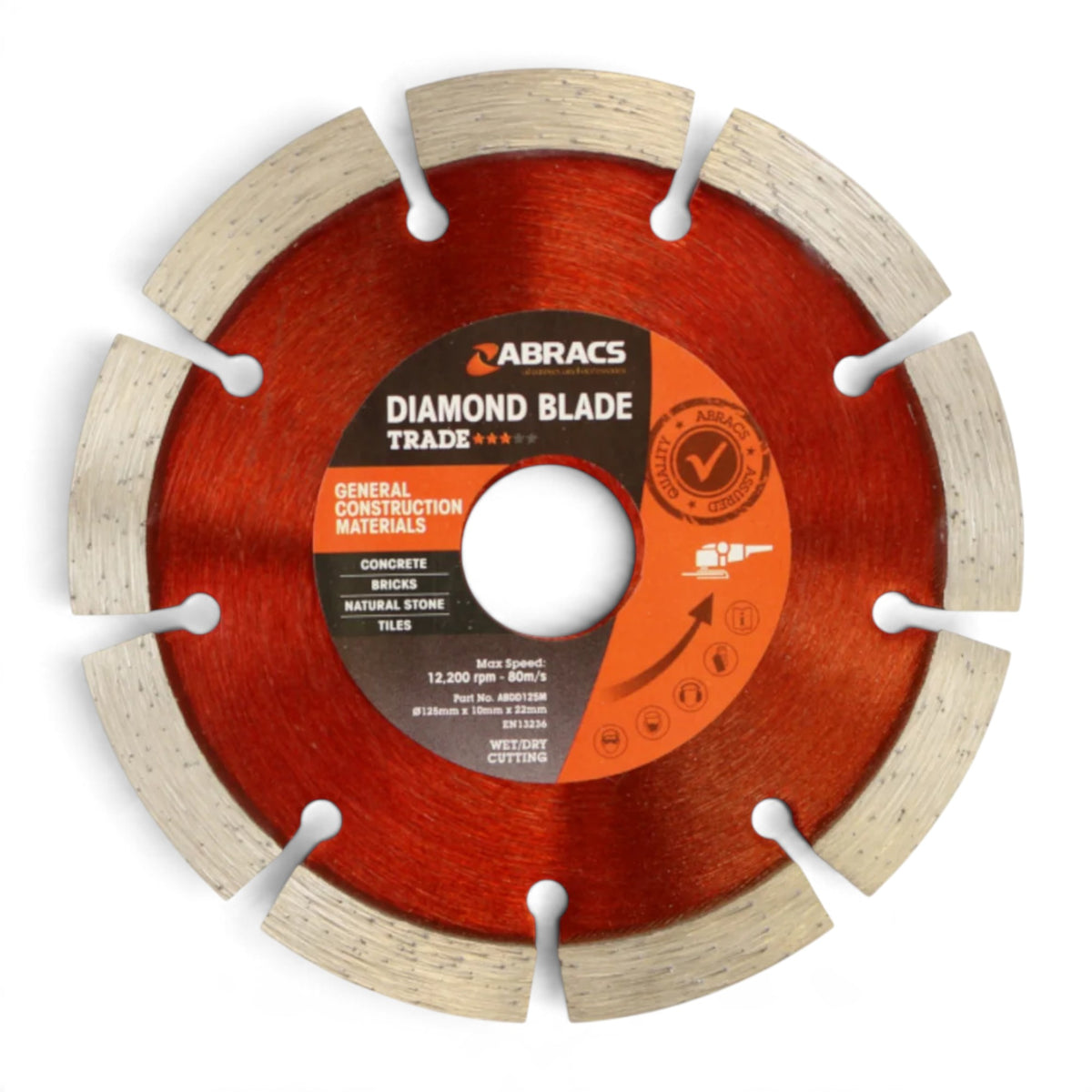 125mm Diamond Blade (5") - Abracs Trade, Concrete & Brick