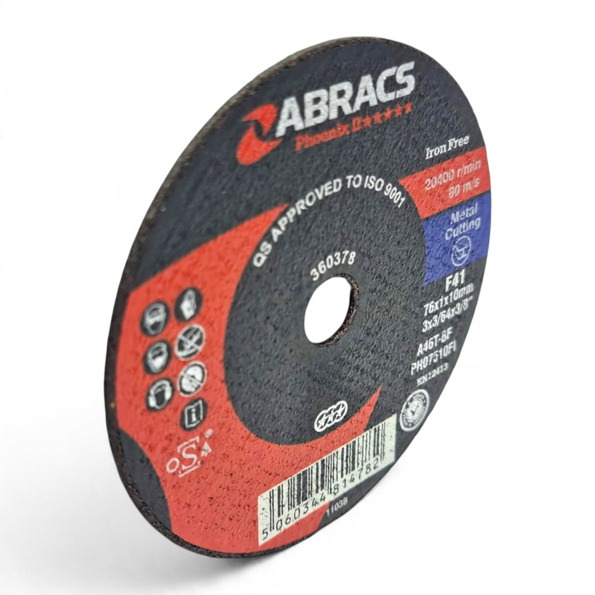 75mm x 1mm Mini Cut-Off Wheel (3") - Stainless & Metal, 10mm Bore