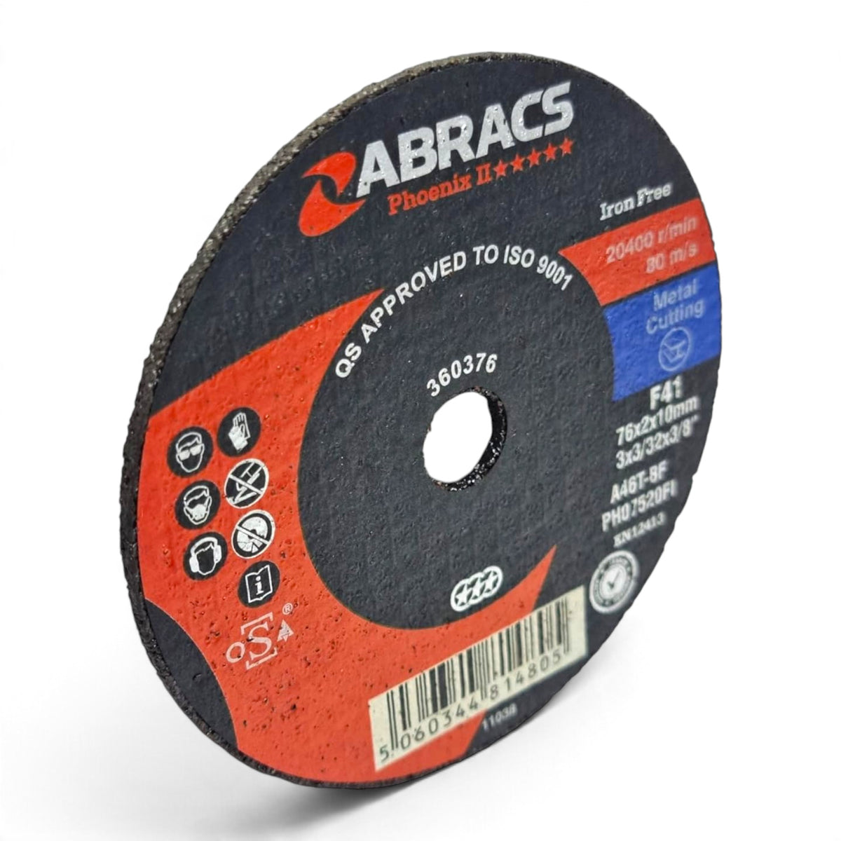 75mm x 2mm Mini Cut-Off Wheel (3") - Stainless & Metal, 10mm Bore