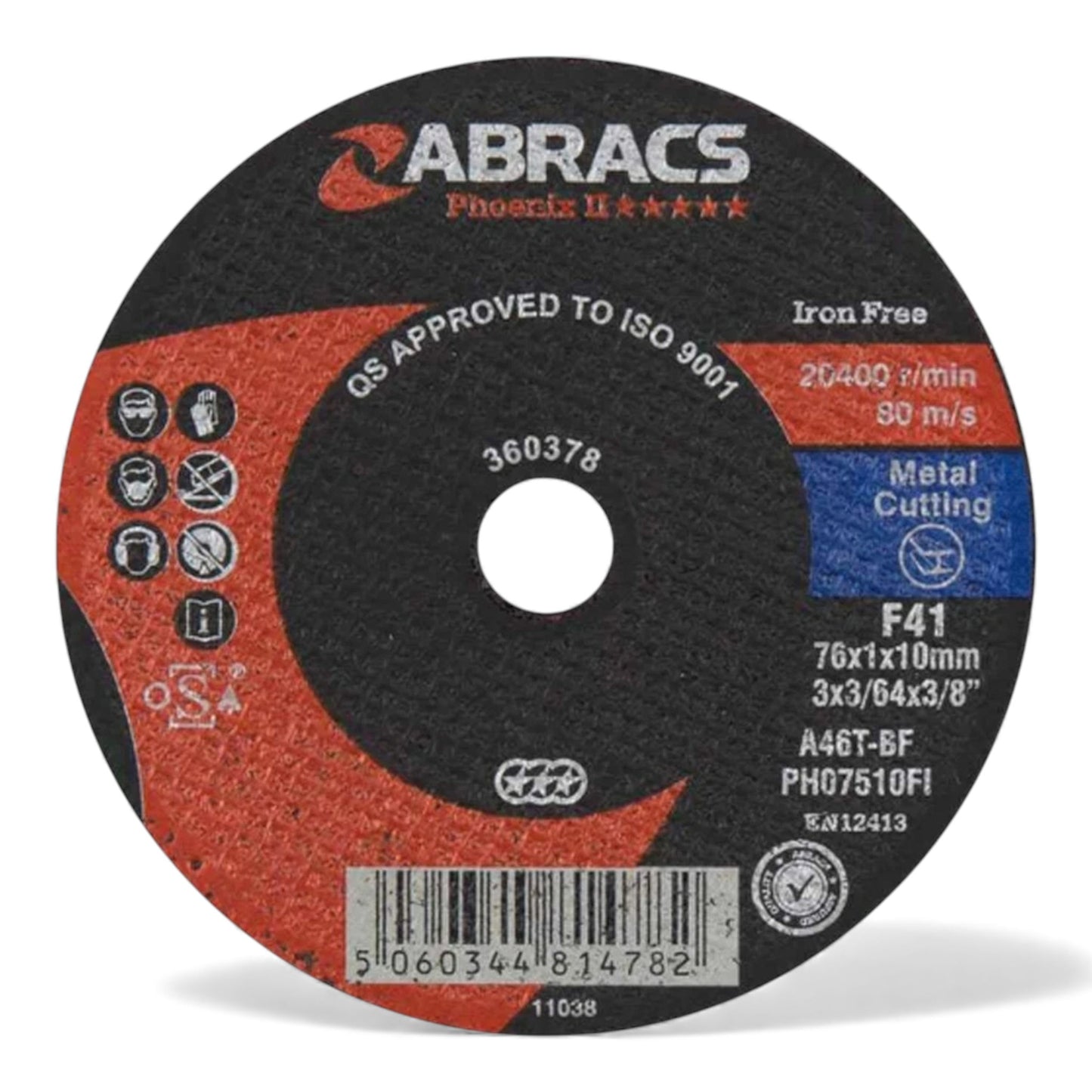 Abracs Phoenix II Mini Cutting Discs – 75mm | Extra Thin Stainless Steel Safe | 1.0mm, 1.6mm & 2.0mm