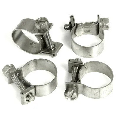 Mini Hose Jubilee Clips – Fuel Line & Petrol Pipe Clamps | Mini Mild Steel Hose Clips (BZP)