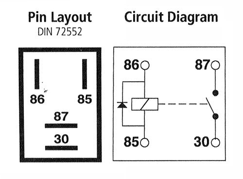 Micro Relay 4 PIN 12V 40A + Diode Normally Open Mini Relay – Car Van Marine | MRY3