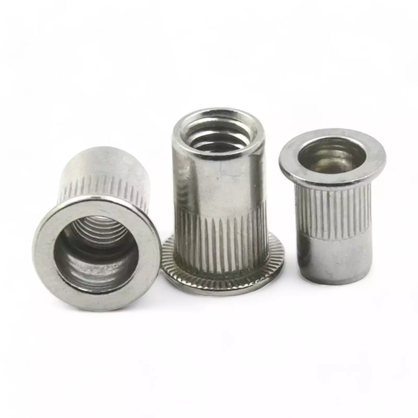 Steel Rivnuts / Nutserts – Flanged & Serrated Threaded Inserts | M4 - M10 | All Sizes & Quantities | UK Stock