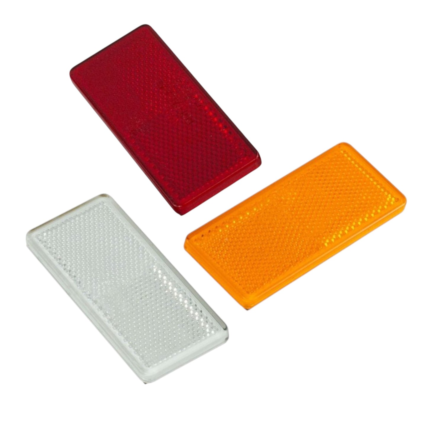 Rectangular Self-Adhesive Trailer Reflectors 94mm x 44mm – Red, Amber or Clear | Road Legal