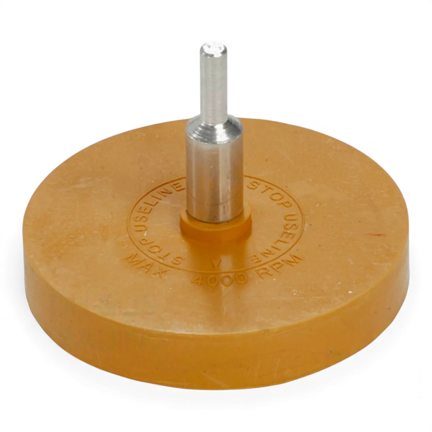 Rubber Eraser Wheel with Spindle Adapter – 84mm | Sticker, Decal & Adhesive Remover | Drill Attachment