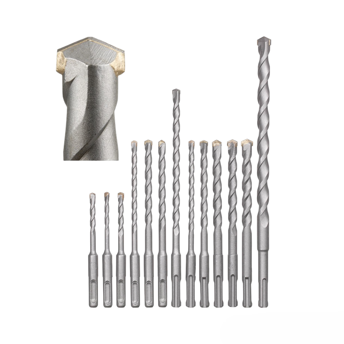 SDS+ Masonry Drill Bits – Tungsten Carbide Tip | For Concrete, Brick & Stone (All Sizes)