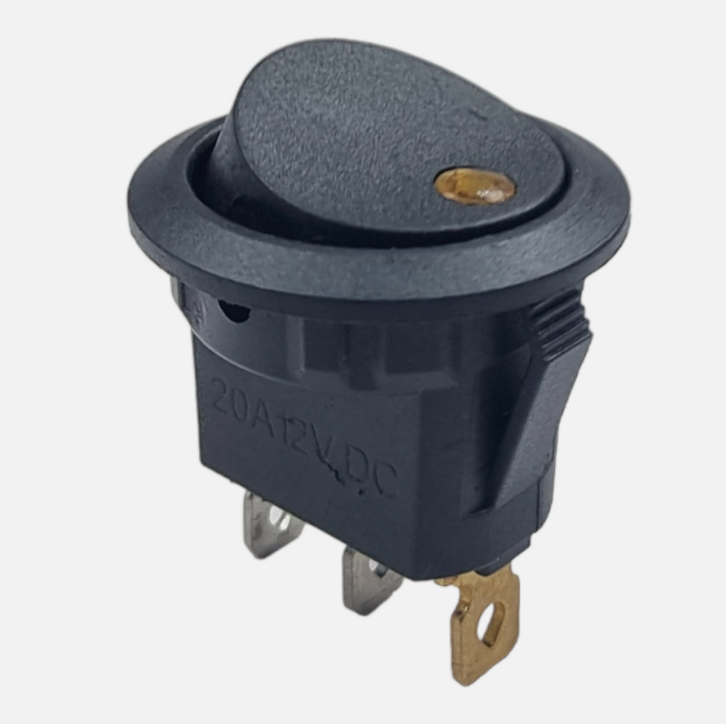 LED Rocker Switch ON/OFF 12V DC Round Panel Mount 16A SPST Illuminated Switch Red Green Blue Amber