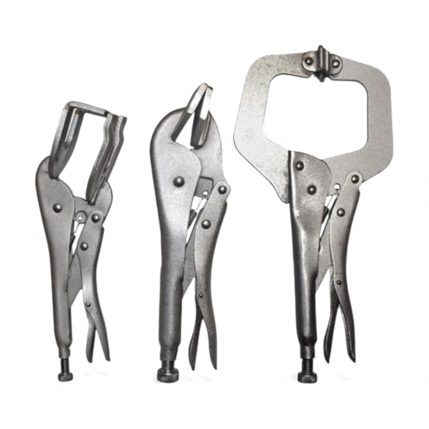 3 Piece Metal Welding C Clamp Set – Locking Mole Grips & Pliers | Drop Forged