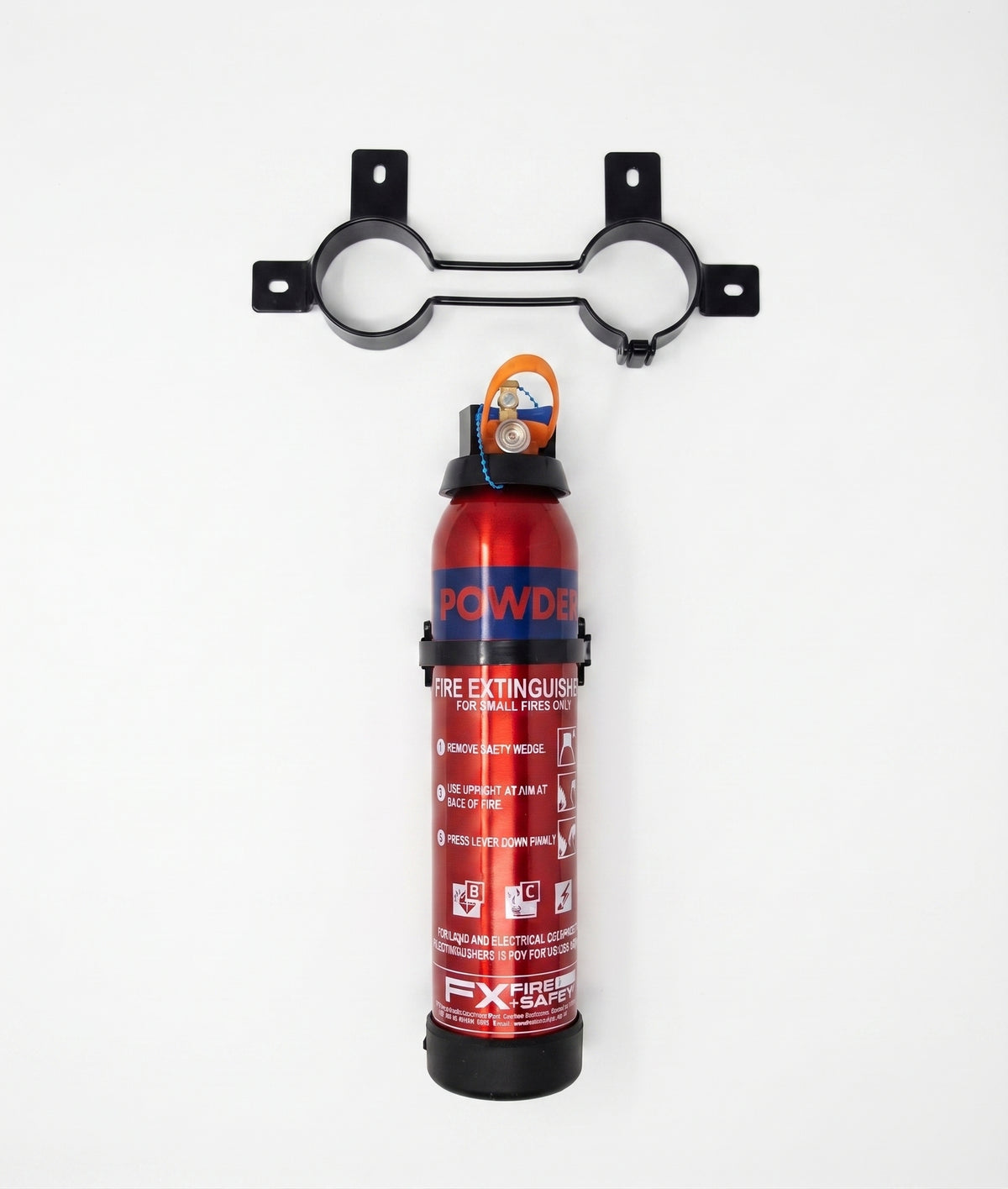 0.6kg Dry Powder Fire Extinguisher with Mounting Bracket – Small Car & Camper Fire Extinguisher 600g