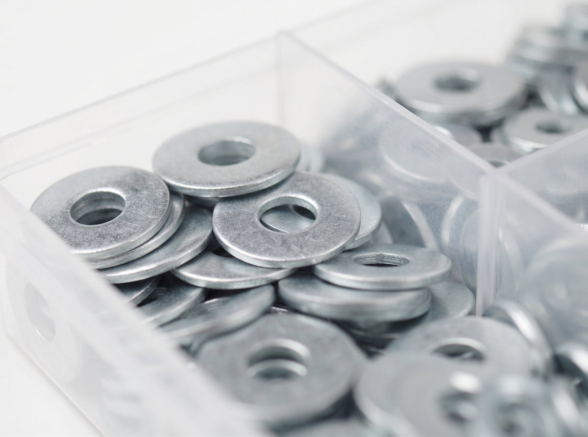 650pc Assorted A2 Stainless Flat Washers Box - M5 to M10, Form B