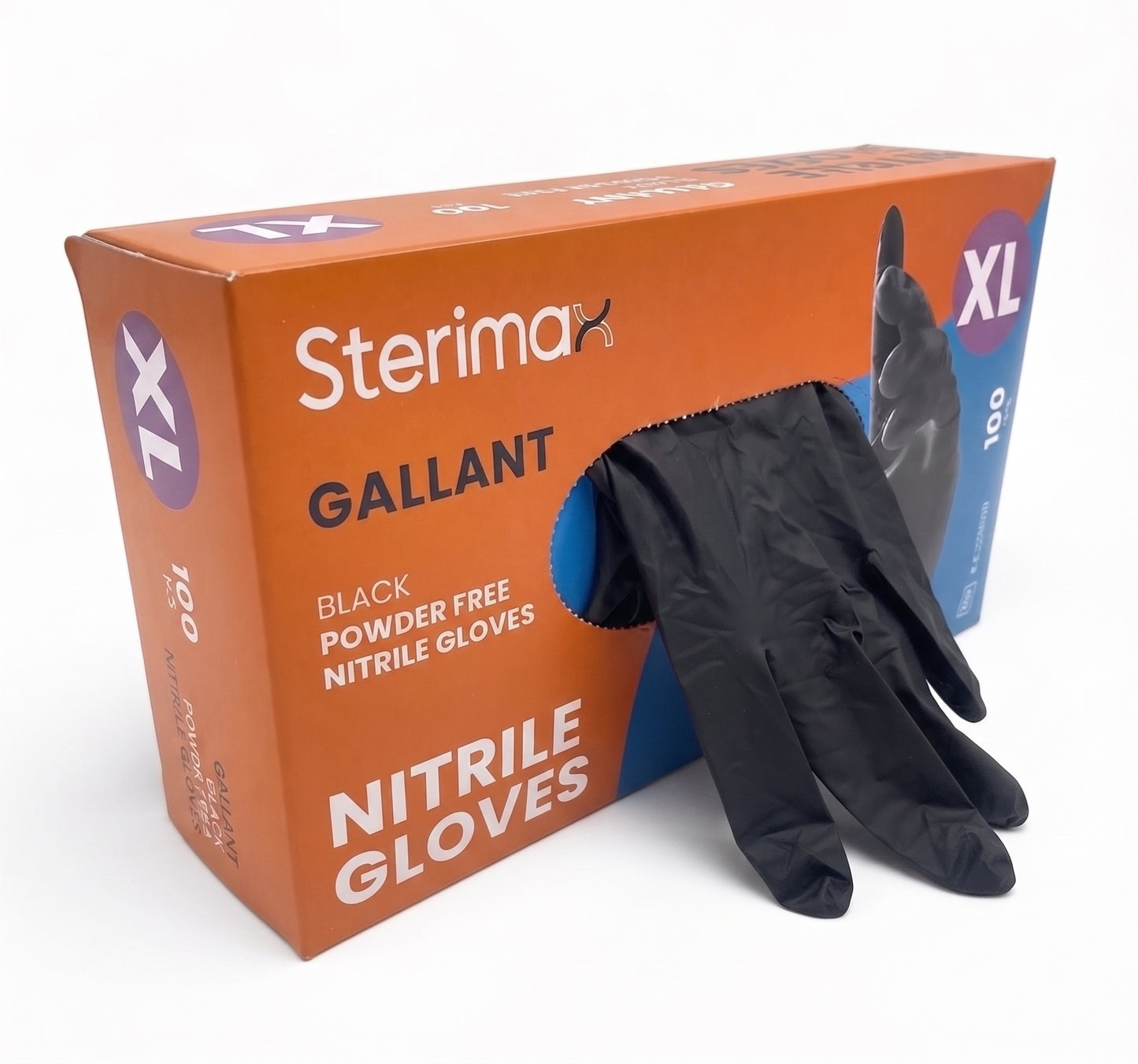 100 Black Heavy Duty Disposable Nitrile Gloves – Powder & Latex Free | S/M/L/XL | Box of 100