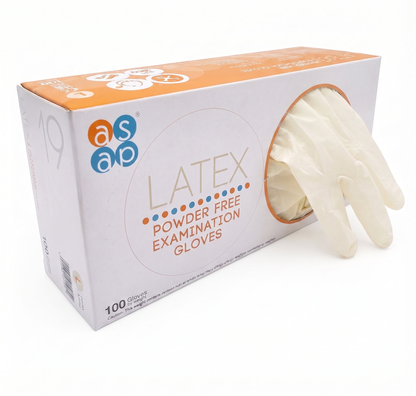 100 Disposable White Latex Gloves – Powder Free | Milky White | S/M/L/XL | Box of 100