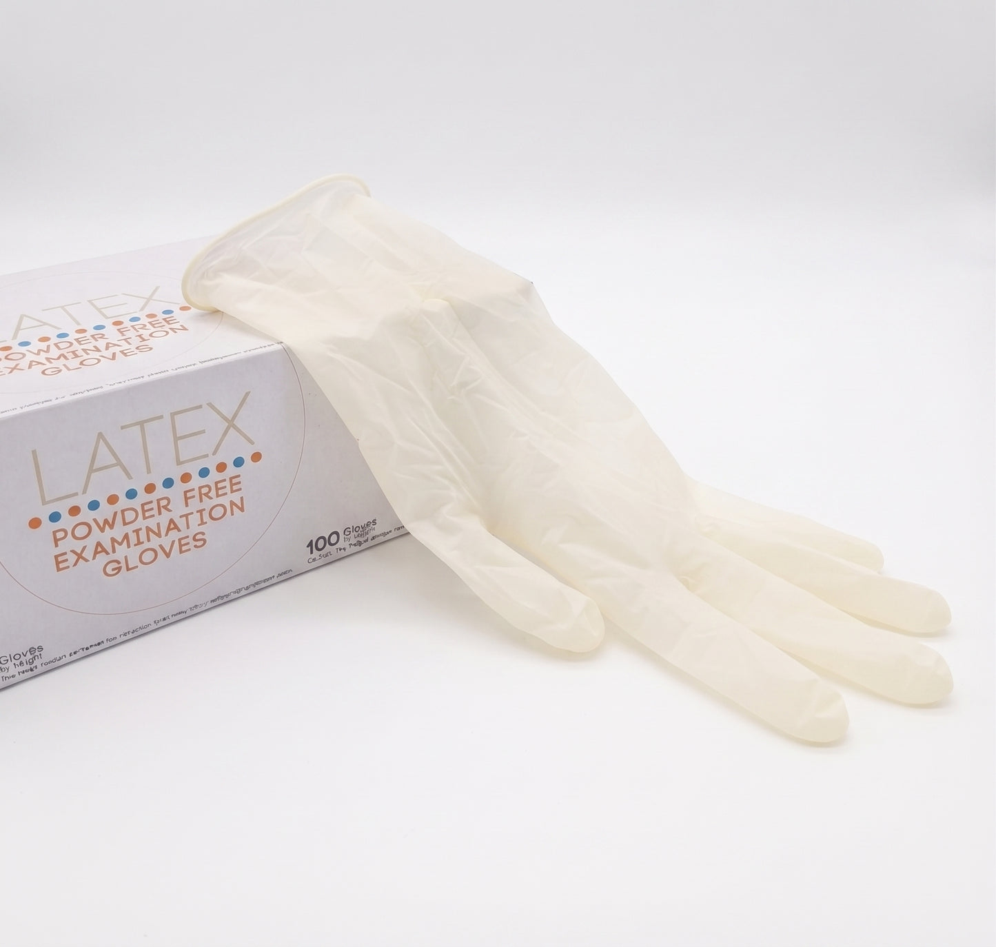 100 Disposable White Latex Gloves – Powder Free | Milky White | S/M/L/XL | Box of 100