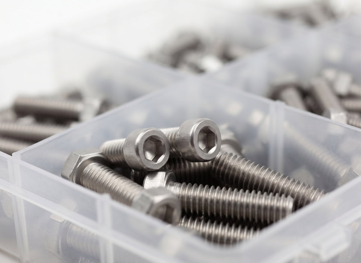 120pc Assorted A2 Stainless Setscrews Box - M5 to M10, DIN 933