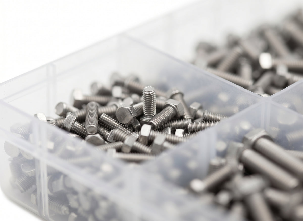 120pc Assorted A2 Stainless Setscrews Box - M5 to M10, DIN 933