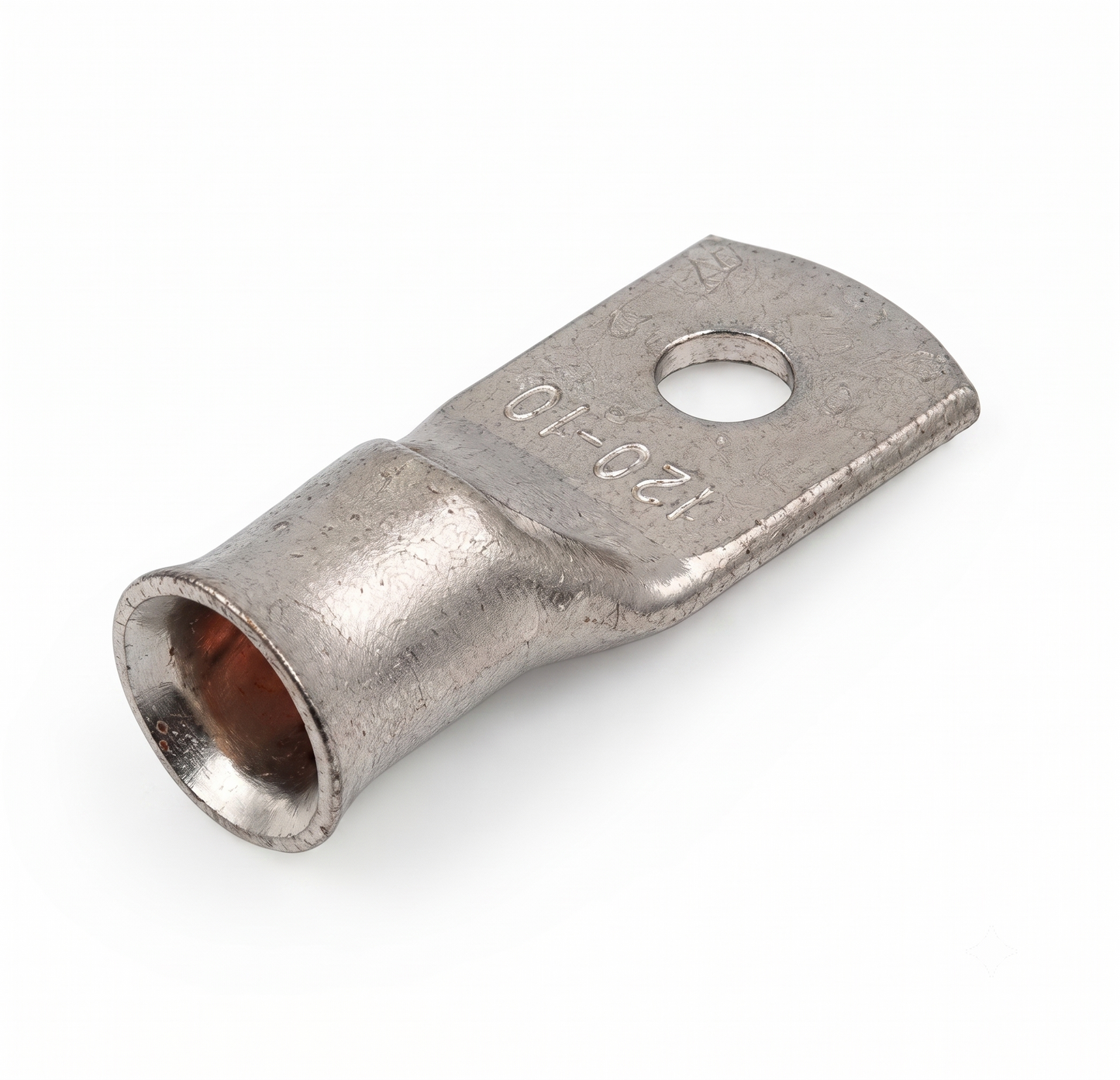 120mm² Copper Tube Terminals– Tinned Battery Cable Lugs (Ring Crimp)