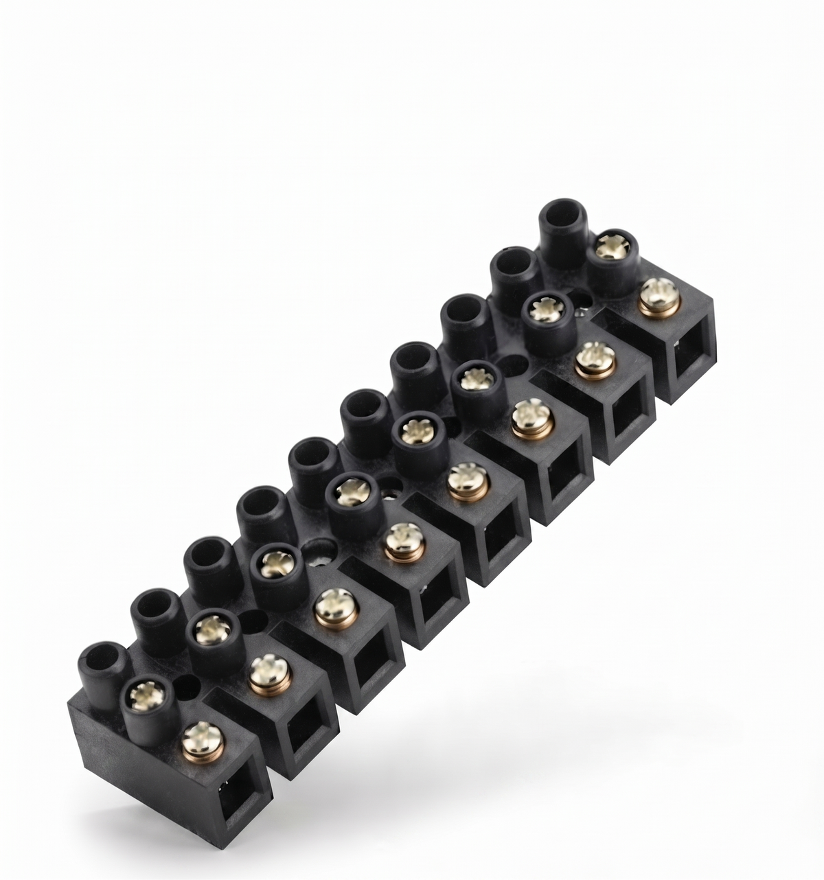 12 Way Connector Strip (Choc Block) - Black, 3A to 60A