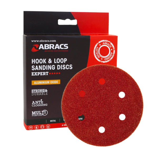 Abracs Hook & Loop Sanding Discs – 150mm | 40–320 Grit | Anti-Clog Abrasive with Dust Extraction
