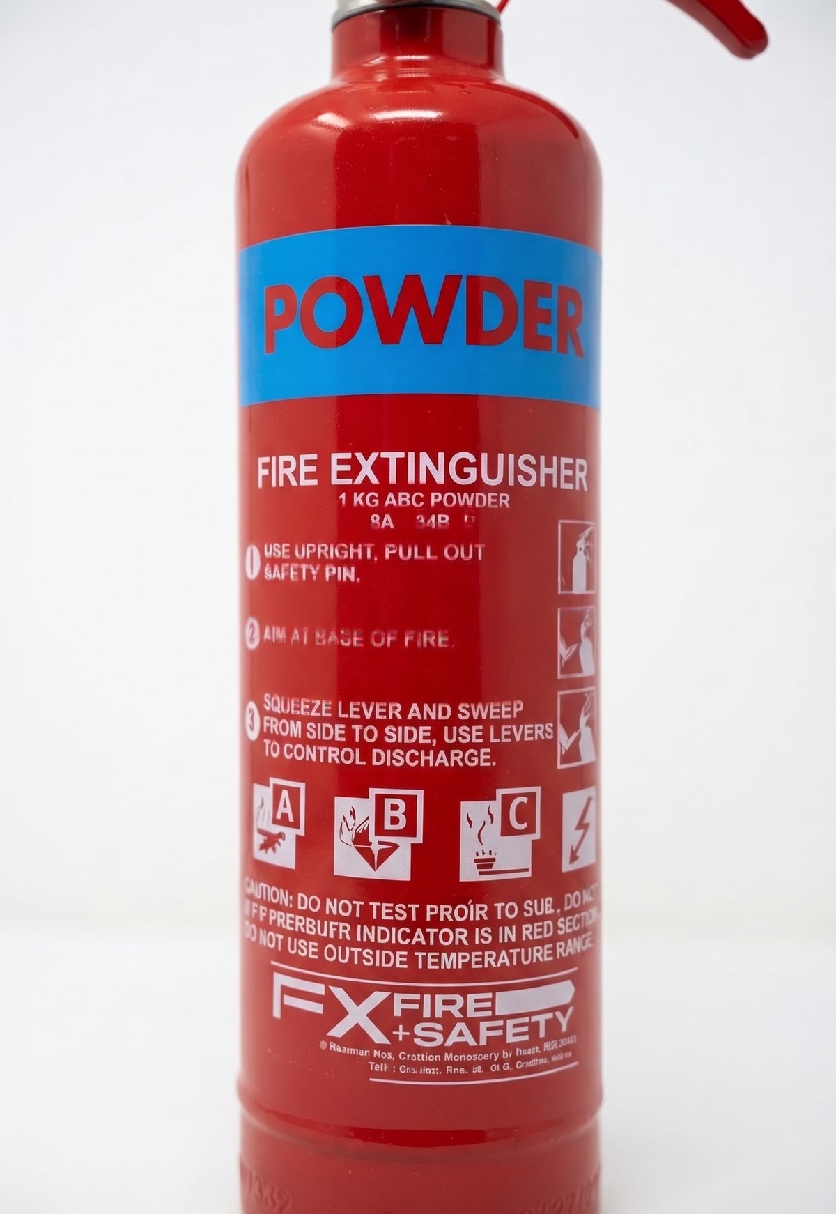 1kg ABC Dry Powder Fire Extinguisher BSI Kitemarked – EN3 Certified With Gauge & Mounting Bracket For Home, Office, Car & Kitchen