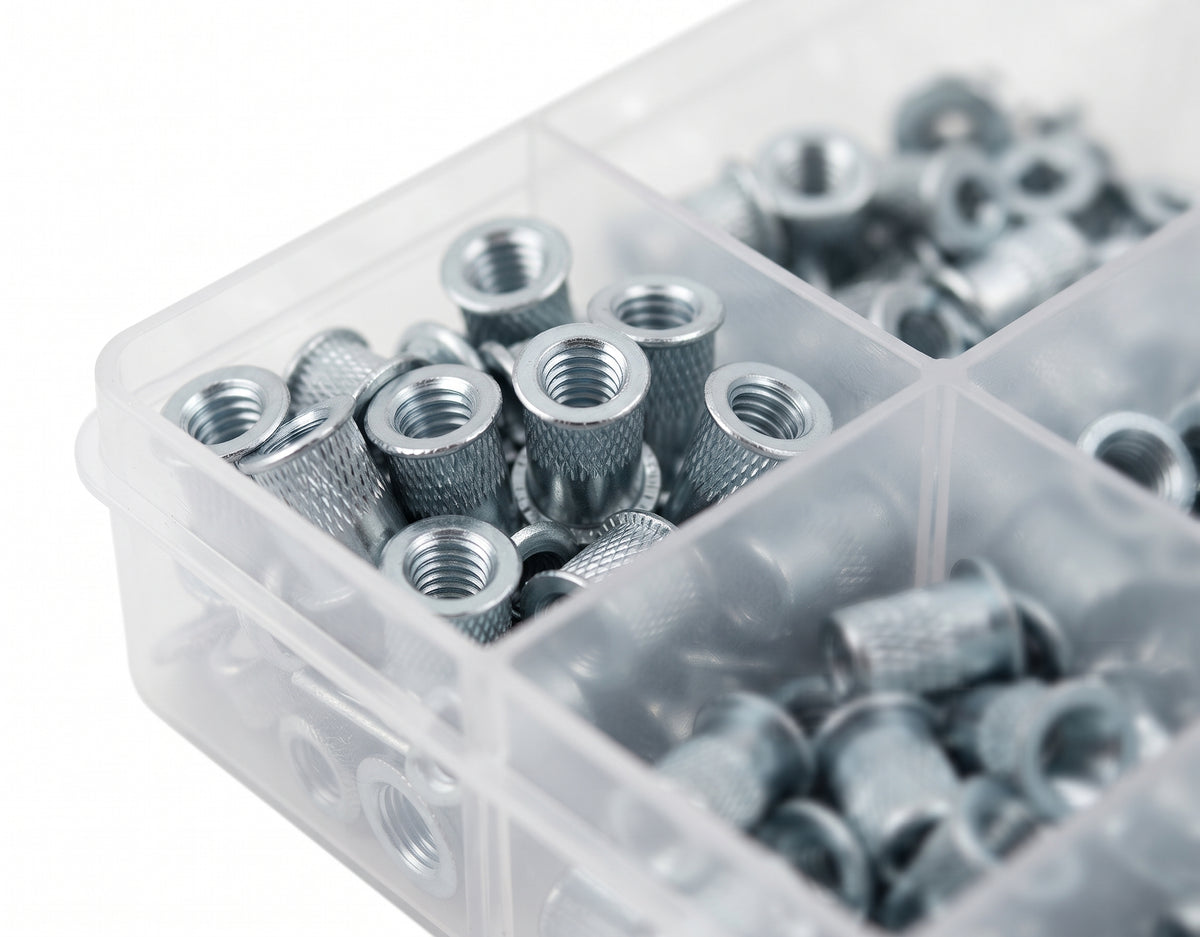 200pc Assorted Rivet Nuts Box - Nutserts, M4 to M8