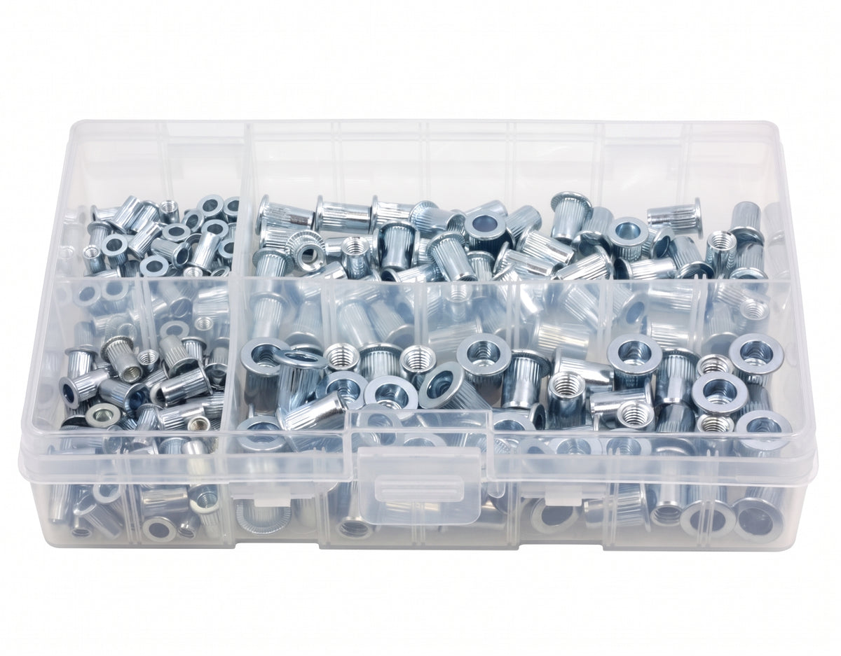 200pc Assorted Rivet Nuts Box - Nutserts, M4 to M8