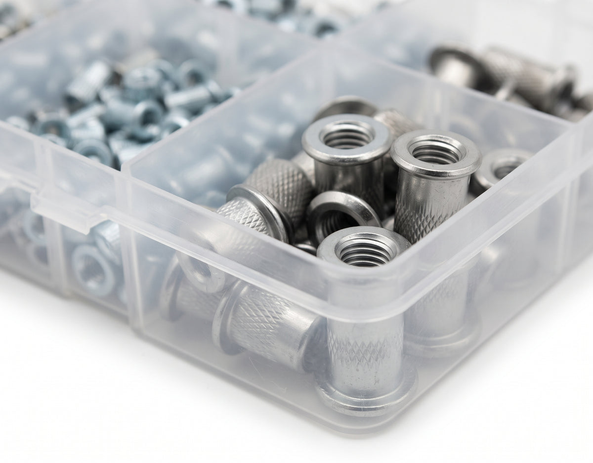 200pc Assorted Rivet Nuts Box - Nutserts, M4 to M8