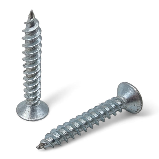 Woodscrews - Twin Thread Pozi Countersunk, BZP, 6g to 12g