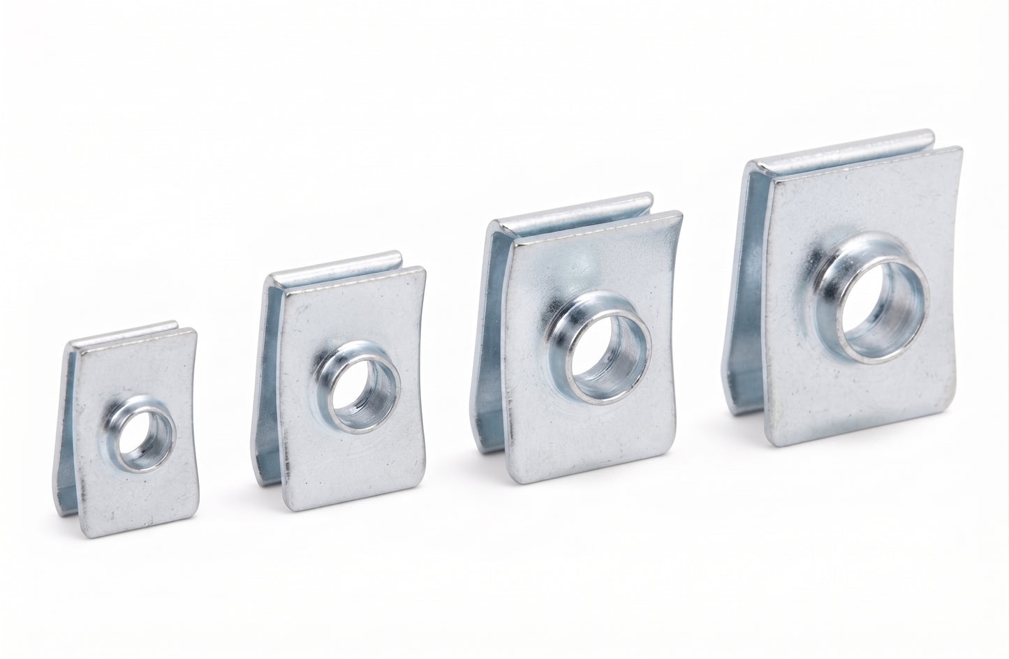 300Pcs Assorted Speed / Spire Fasteners U-Clips Box – Sizes No.6 to No.14 ZP | Partitioned Storage Case