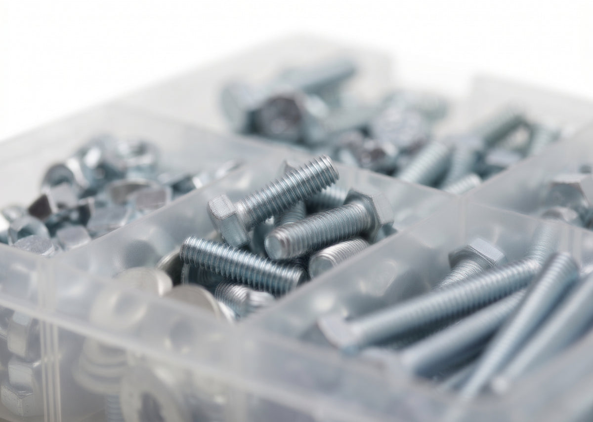 310pc M8 Hardware Assorted Box - Setscrews, Nuts & Washers