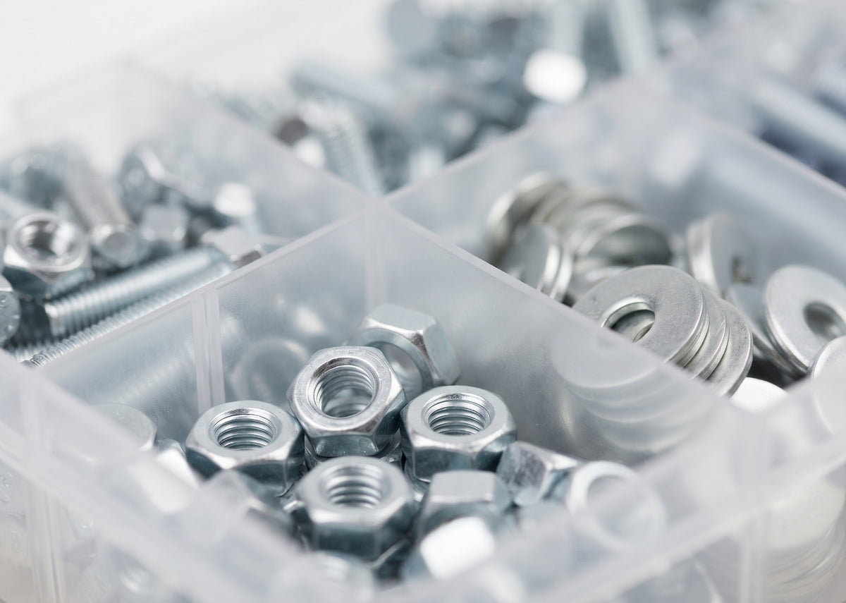 310pc M8 Hardware Assorted Box - Setscrews, Nuts & Washers