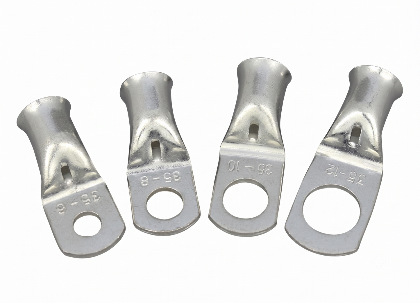 35mm² Copper Tube Terminals – Tinned Battery Cable Lugs (Ring Crimp)
