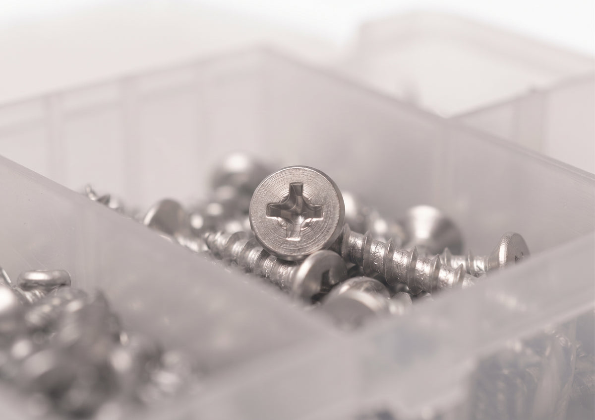 450pc Assorted A2 Stainless Self Tapping Screws Box - No 6, 8 & 10