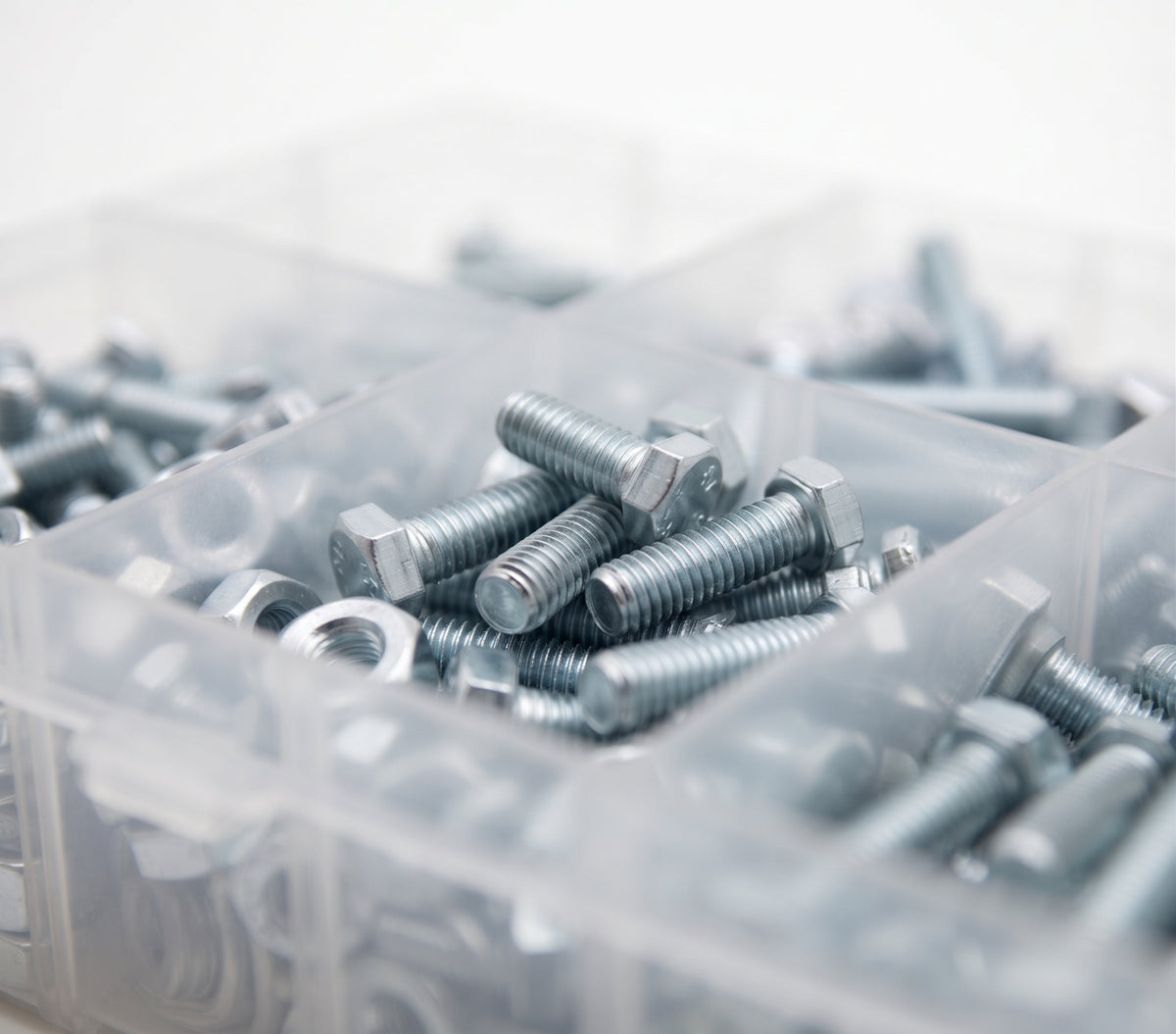 480pc M6 Hardware Assorted Box - Setscrews, Nuts & Washers