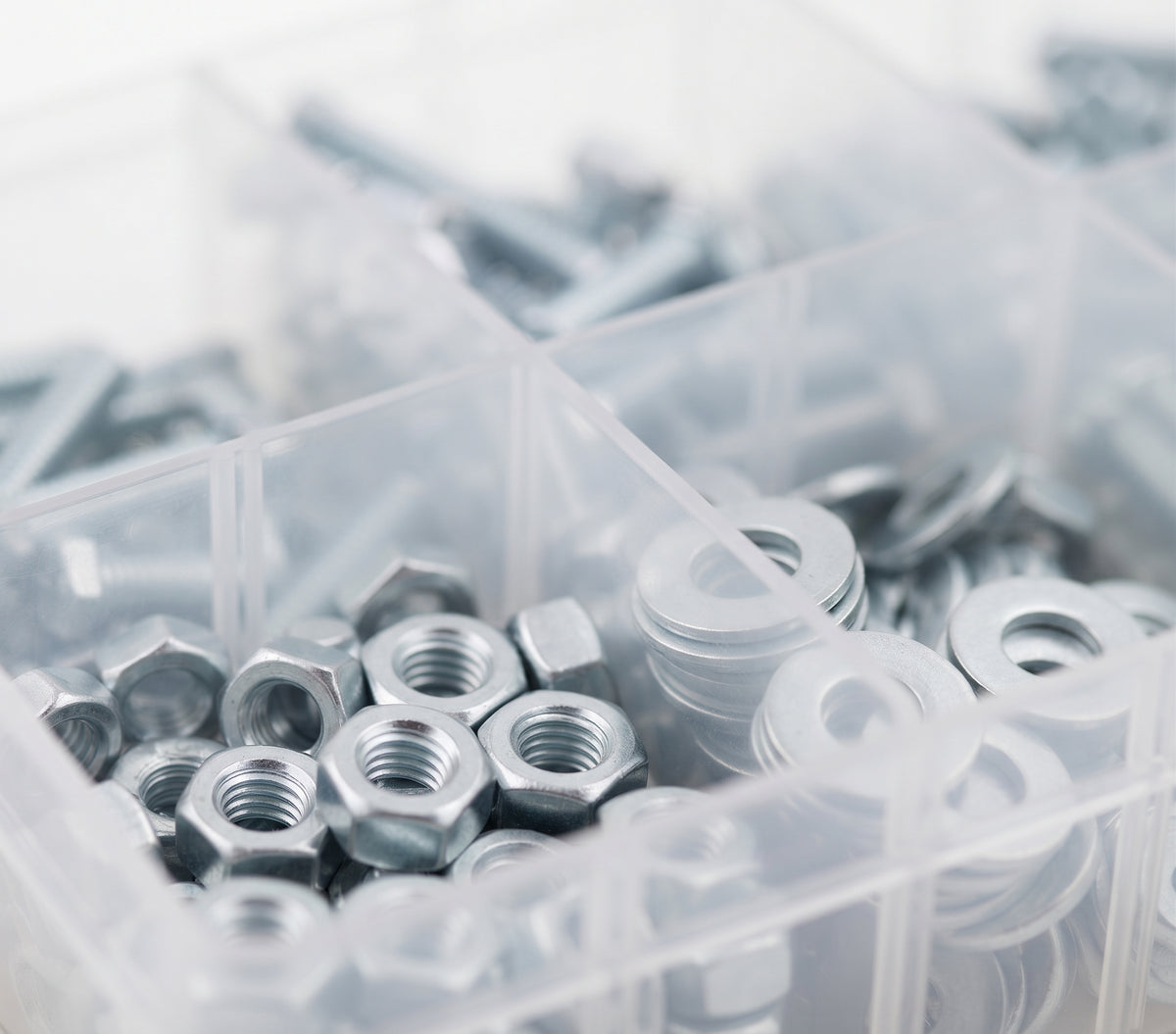 480pc M6 Hardware Assorted Box - Setscrews, Nuts & Washers