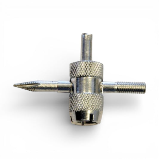 4 Way Tyre Valve Repair Tool – Valve Core Remover & Thread Repair Key