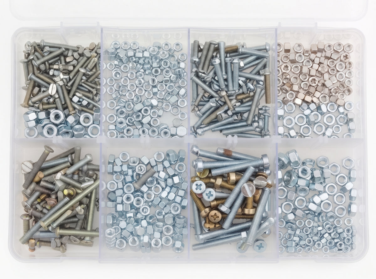 1000pc Assorted BA Screws & Nuts Box - 2BA, 4BA & 6BA
