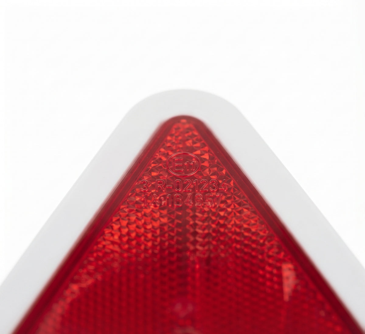 Red Triangle Trailer Reflector 135x152mm – Caravan Van Truck Rear Safety Reflector | E-Marked