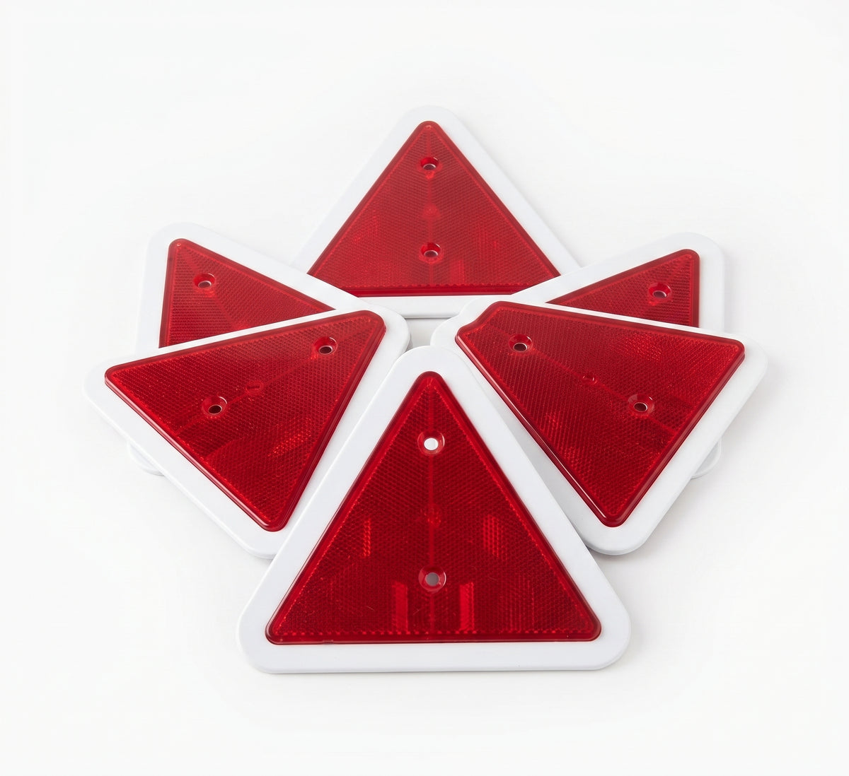 Red Triangle Trailer Reflector 135x152mm – Caravan Van Truck Rear Safety Reflector | E-Marked