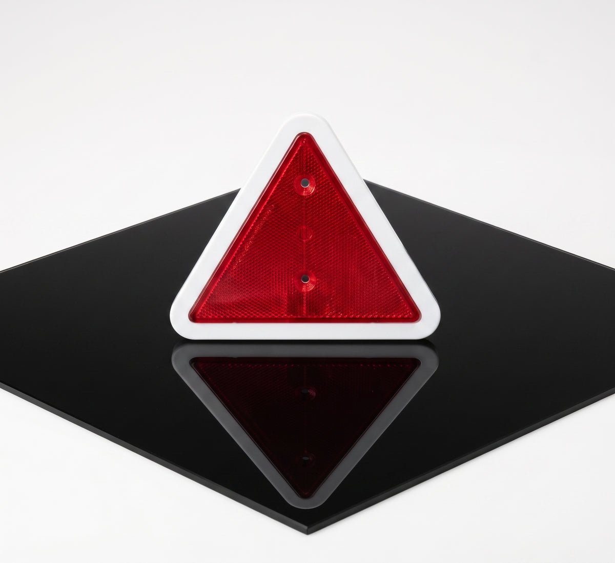 Red Triangle Trailer Reflector 135x152mm – Caravan Van Truck Rear Safety Reflector | E-Marked