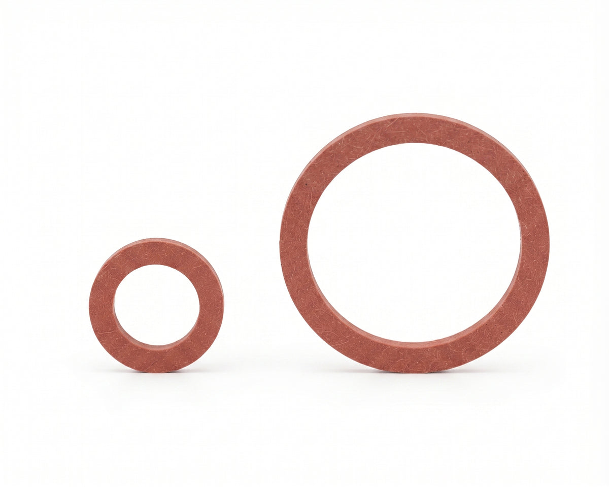 610pc Assorted Fibre Washers Box - Red Sealing Washers, 12 Sizes