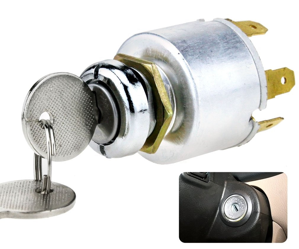 Universal 7-Pin Ignition Key Switch - 12V, 2 Keys